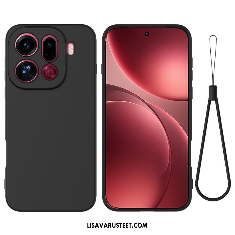 Puhelinkuoret Oppo Find X9 Pro 5g Nestemäisestä Silikonista Valmistettu Ranneke