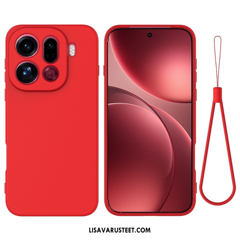 Puhelinkuoret Oppo Find X9 Pro 5g Nestemäisestä Silikonista Valmistettu Ranneke