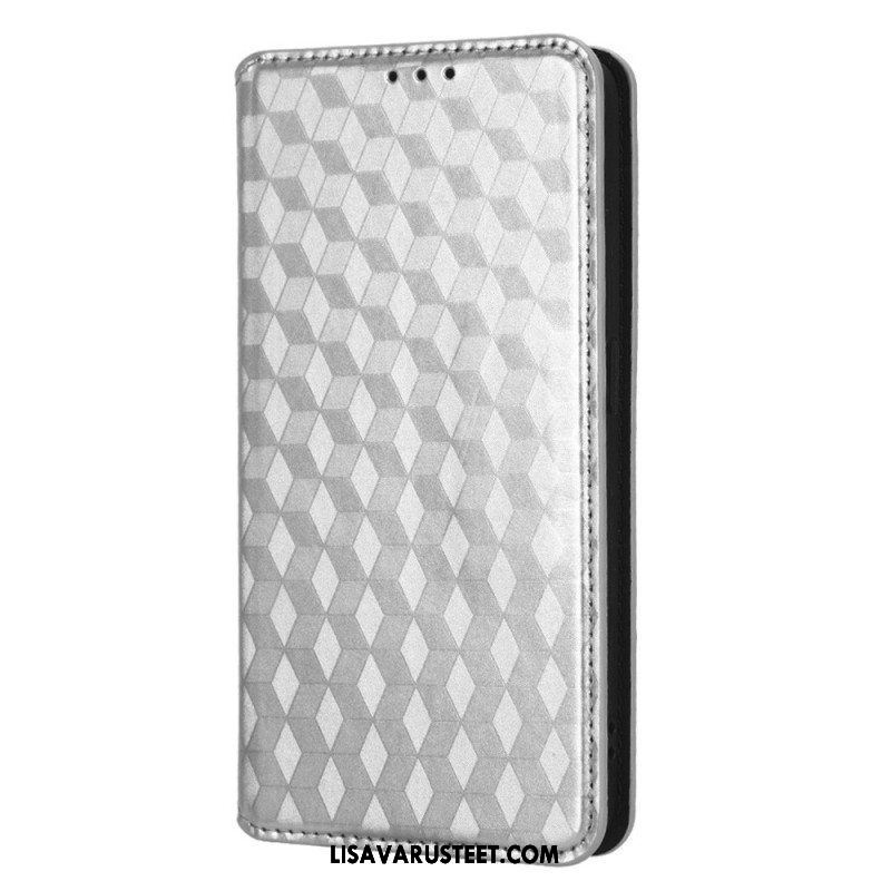Puhelinkuoret Oppo Reno 8 Kotelot Flip 3d Cube -nahkatehoste