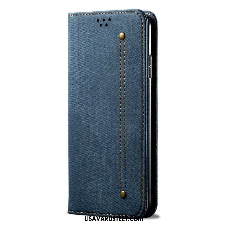 Puhelinkuoret Samsung Galaxy S21 5G Kotelot Flip Denim Kangas