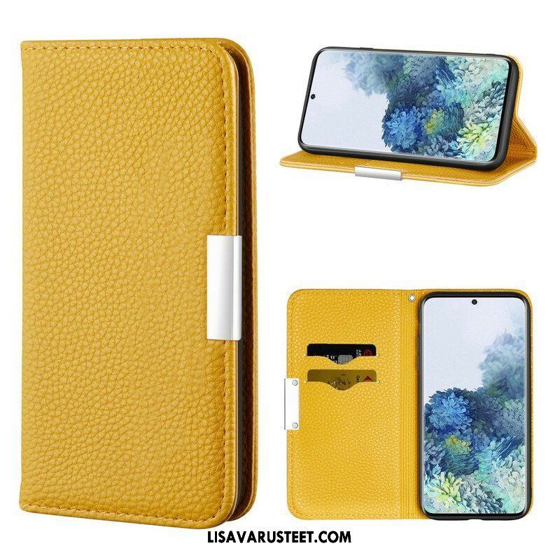 Puhelinkuoret Samsung Galaxy S21 5G Kotelot Flip Keinonahka Litchi Ultra Chic