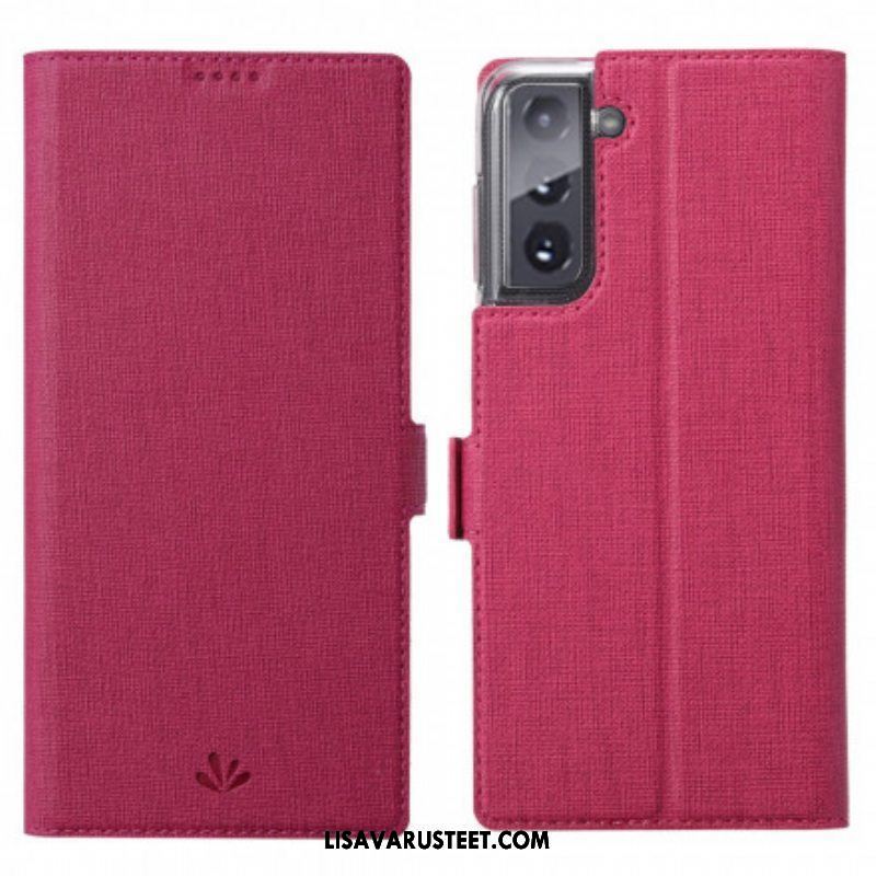 Puhelinkuoret Samsung Galaxy S21 5G Kotelot Flip Teksturoitu Vili Dmx