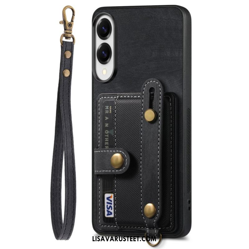 Puhelinkuoret Samsung Galaxy S25 5g Edge Retrokorttikotelo Ja Rannehihna