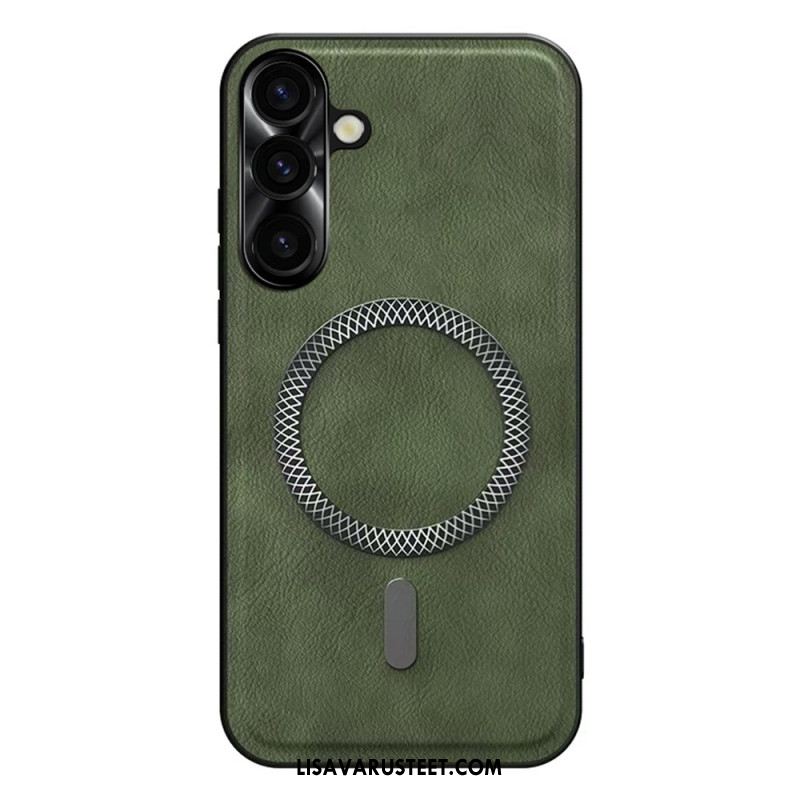 Puhelinkuoret Samsung Galaxy S26 Plus Nahkaefekti Ja Metallinen Linssikehys