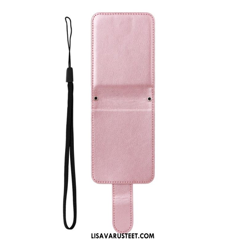 Puhelinkuoret Samsung Galaxy Z Flip 7 Fe Nahkakuvioinen Korttikotelo