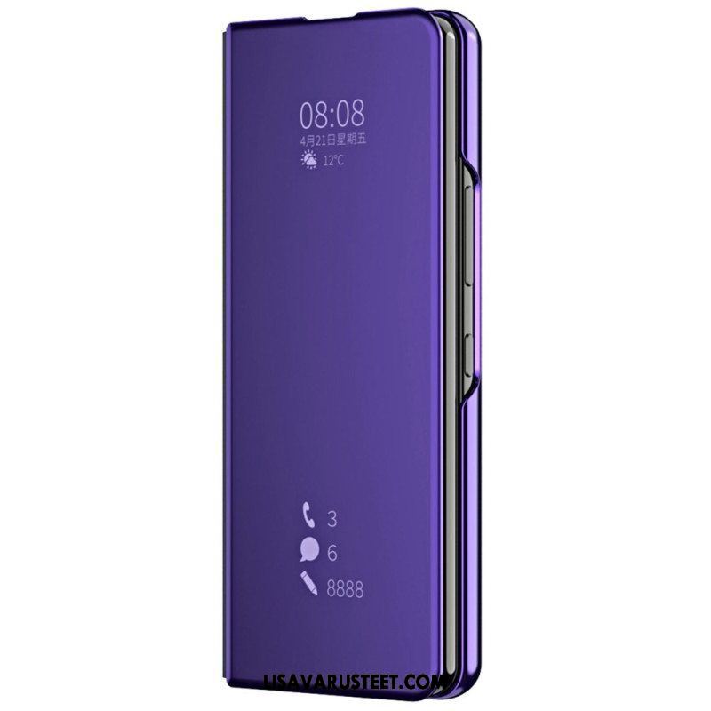 Puhelinkuoret Samsung Galaxy Z Fold 4 Kotelot Flip Peili Ja Läpinäkyvyys