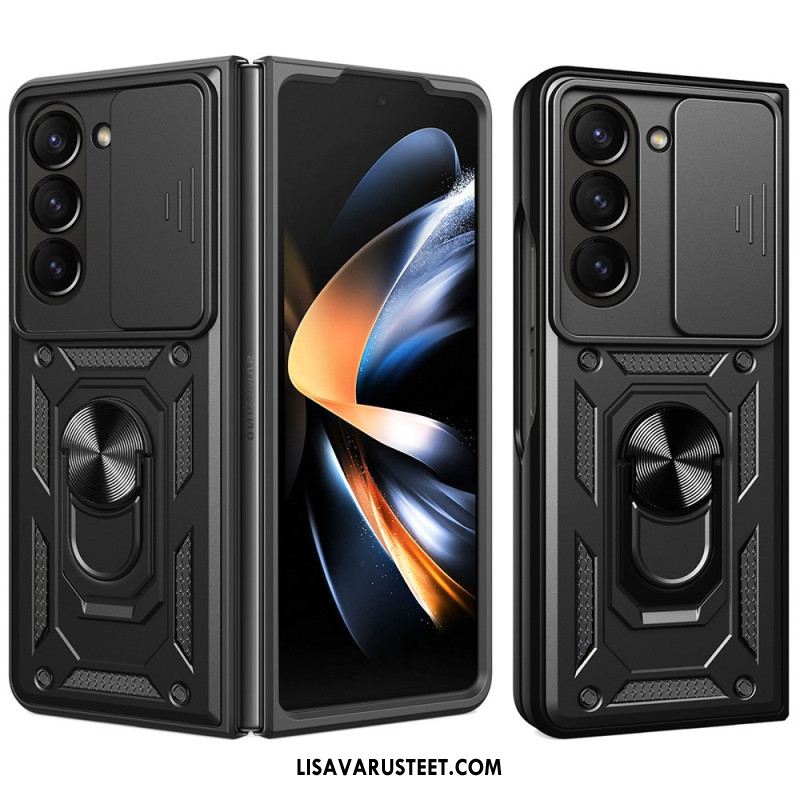 Puhelinkuoret Samsung Galaxy Z Fold 7 Sormuspidike Ja Liukuva Kameransuoja