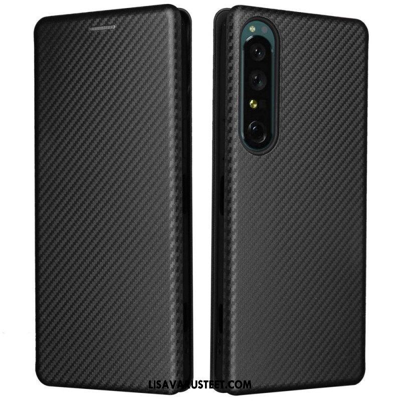 Puhelinkuoret Sony Xperia 1 IV Kotelot Flip Hiilikuiturakenne