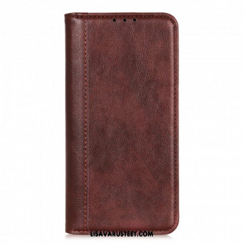 Puhelinkuoret Xiaomi Redmi Note 10 / 10S Kotelot Flip Litchi Split Leather -versio