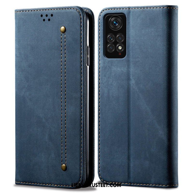 Puhelinkuoret Xiaomi Redmi Note 11 Pro / 11 Pro 5G Kotelot Flip Denim Kangas