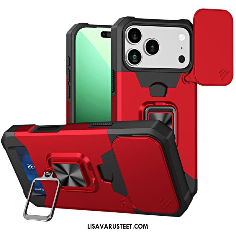 Puhelinkuoret iPhone 17 Pro Max Kestävä Jalusta Ja Liukuva Kansi