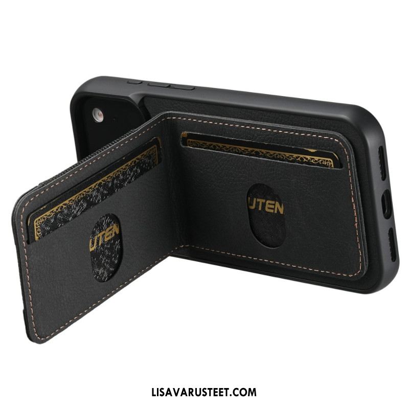 Puhelinkuoret iPhone 17 Pro Max Retrotyylinen Korttikotelo Ja Jalusta