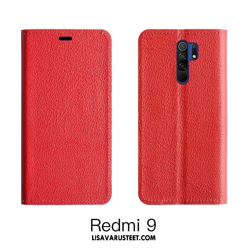 Redmi 9 Kuoret Murtumaton Suojaus Kuori Oranssi Nahkakotelo Osta