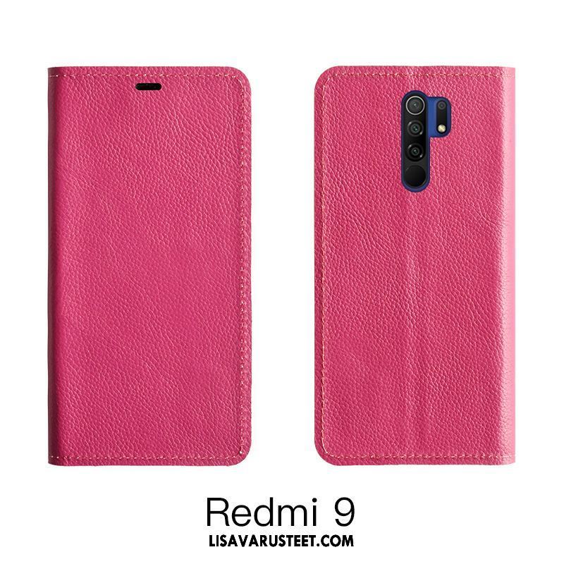 Redmi 9 Kuoret Murtumaton Suojaus Kuori Oranssi Nahkakotelo Osta