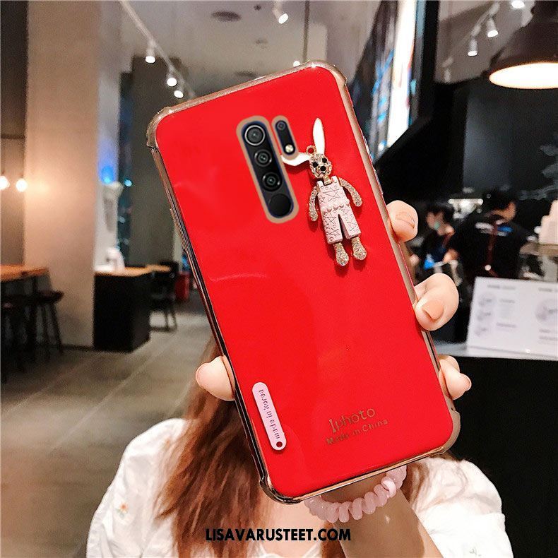 Redmi 9 Kuoret Suojaus Rhinestone Inlay Pinnoitus Persoonallisuus Punainen Myynti