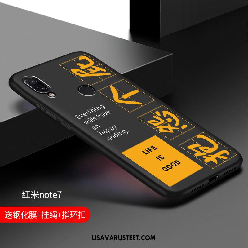 Redmi Note 7 Kuoret Puhelimen Persoonallisuus Pesty Suede Silikoni Net Red Myynti