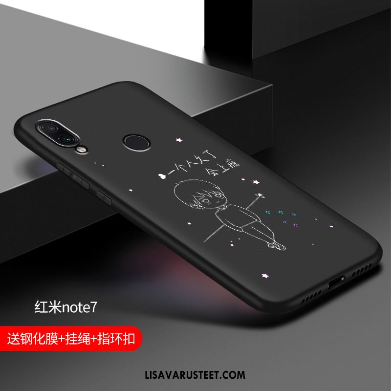 Redmi Note 7 Kuoret Puhelimen Persoonallisuus Pesty Suede Silikoni Net Red Myynti