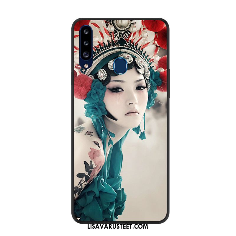 Samsung Galaxy A20s Kuoret Suojaus Pehmeä Neste Vihreä Muokata Yksinkertainen Osta