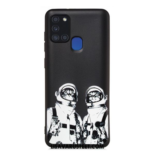 Samsung Galaxy A21s Kuoret All Inclusive Puhelimen Sarjakuva Murtumaton Pesty Suede Osta