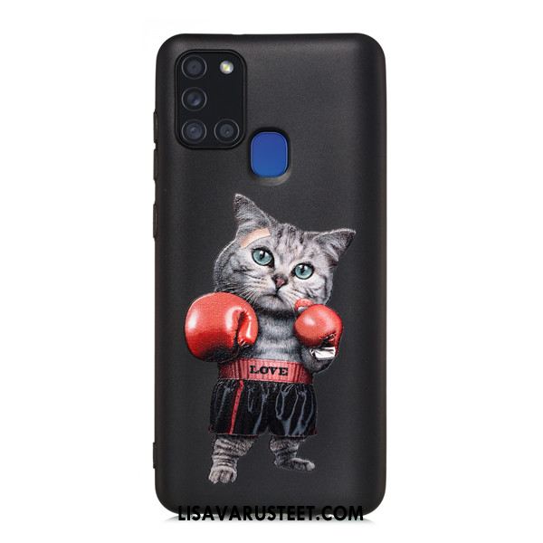 Samsung Galaxy A21s Kuoret All Inclusive Puhelimen Sarjakuva Murtumaton Pesty Suede Osta
