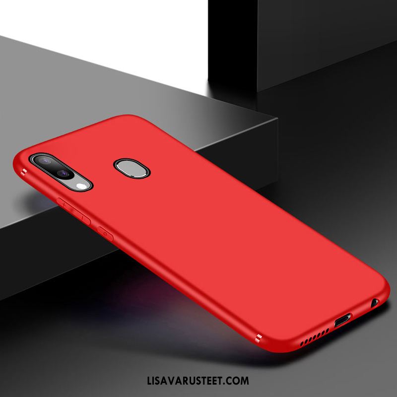 Samsung Galaxy A40 Kuoret Punainen Pesty Suede Suojaus Tähti Puhelimen Myynti