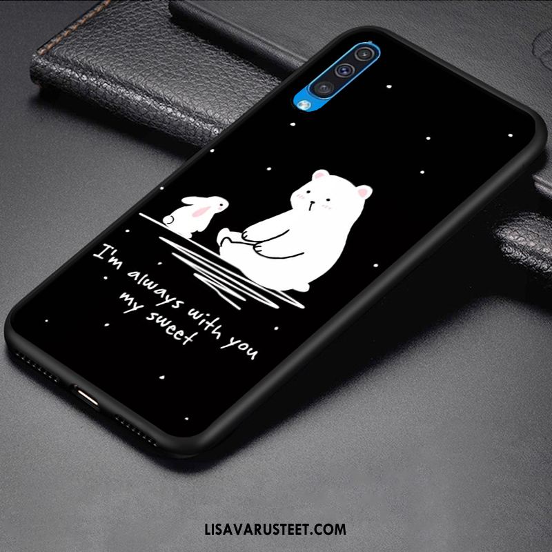 Samsung Galaxy A50 Kuoret Sarjakuva Sininen Pesty Suede Pehmeä Neste Murtumaton Verkossa
