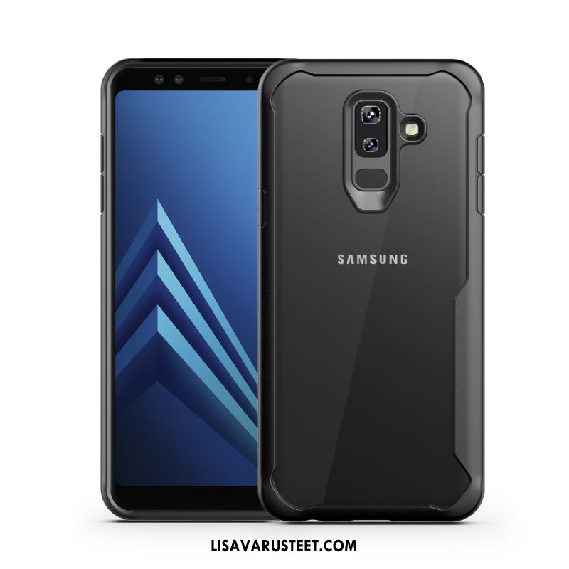 Samsung Galaxy A6+ Kuoret Läpinäkyvä Puhelimen Punainen Suojaus Kotelo Osta