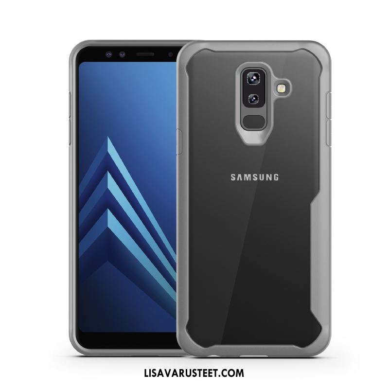 Samsung Galaxy A6+ Kuoret Läpinäkyvä Puhelimen Punainen Suojaus Kotelo Osta