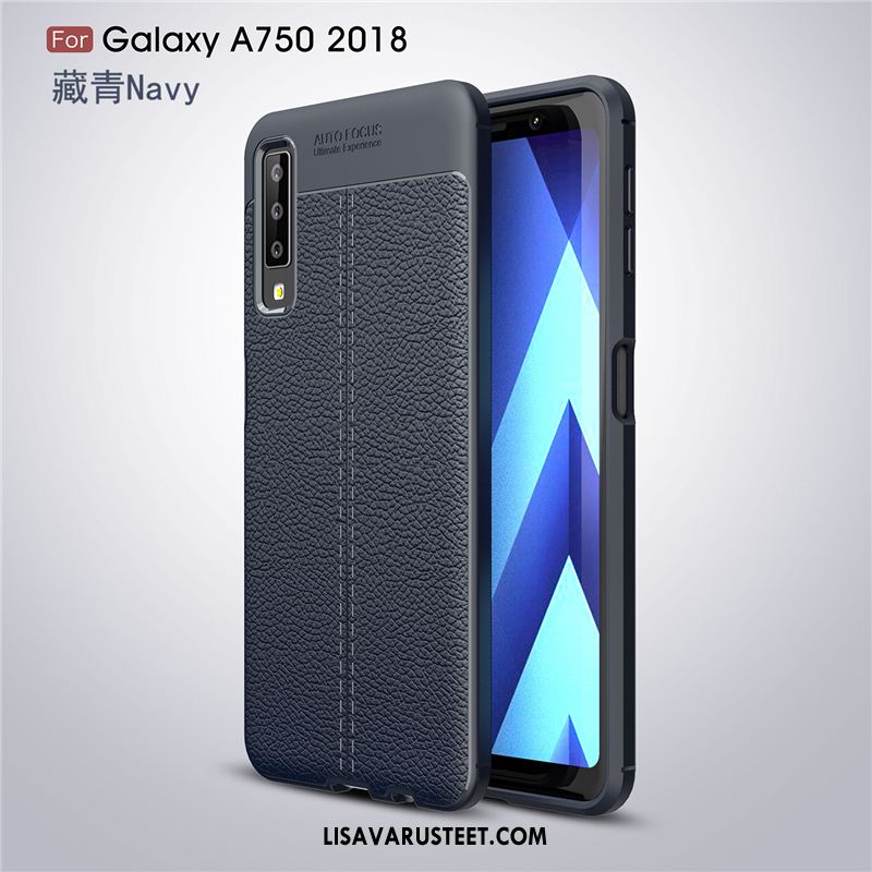 Samsung Galaxy A7 2018 Kuoret Kotelo Silikoni Murtumaton Musta Trendi Alennus