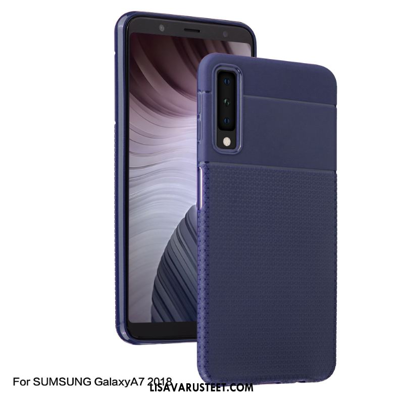 Samsung Galaxy A7 2018 Kuoret Suojaus Kukkakuvio All Inclusive Pesty Suede Pehmeä Neste Myynti