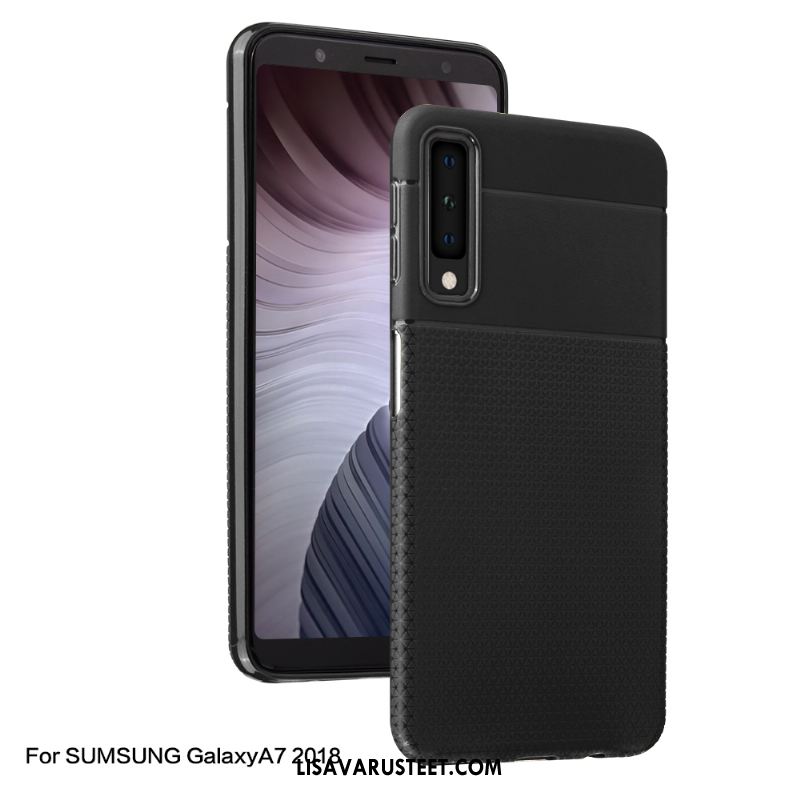 Samsung Galaxy A7 2018 Kuoret Suojaus Kukkakuvio All Inclusive Pesty Suede Pehmeä Neste Myynti