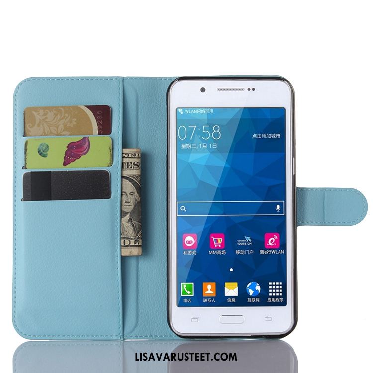 Samsung Galaxy A8 Kuoret Murtumaton Nahkakotelo Trendi Salkku Violetti Kuori Osta