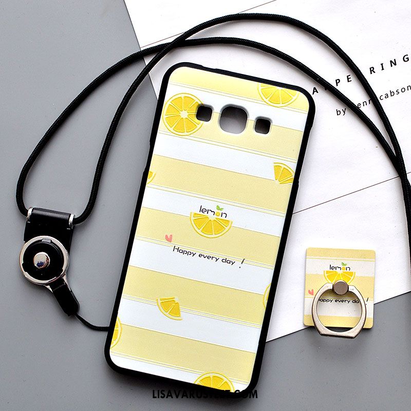 Samsung Galaxy A8 Kuoret Ripustettavat Koristeet Silikoni Pehmeä Neste Keltainen Kotelo Verkossa