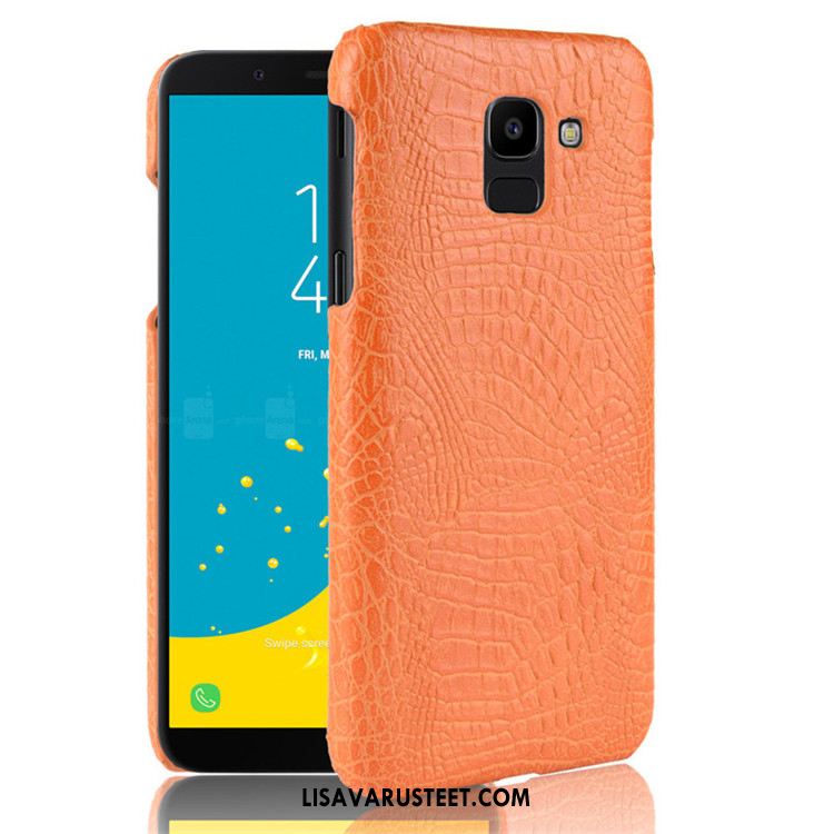 Samsung Galaxy J6 Kuoret Kuori Puhelimen Vihreä Pesty Suede Kova Osta