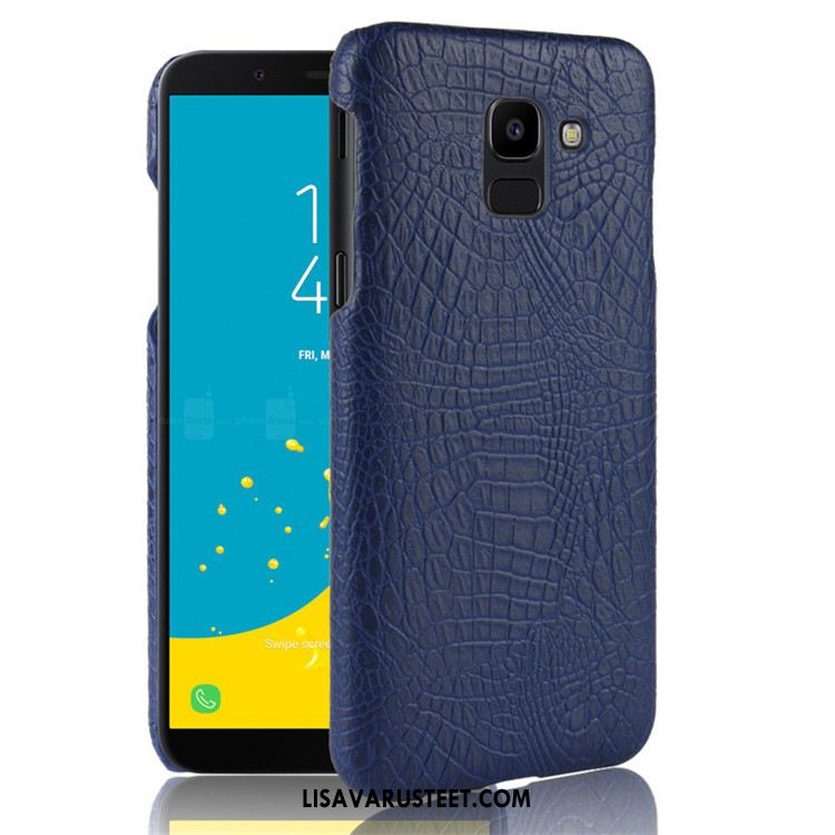 Samsung Galaxy J6 Kuoret Kuori Puhelimen Vihreä Pesty Suede Kova Osta