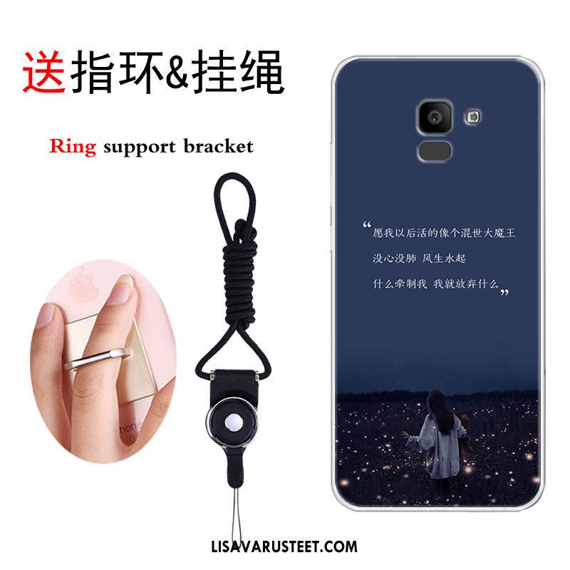 Samsung Galaxy J6 Kuoret Silikoni Sininen Persoonallisuus Luova Suojaus Kuori Myynti