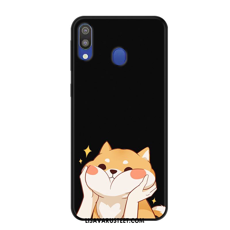 Samsung Galaxy M20 Kuoret Pesty Suede Ihana Suojaus Musta Trendi Osta