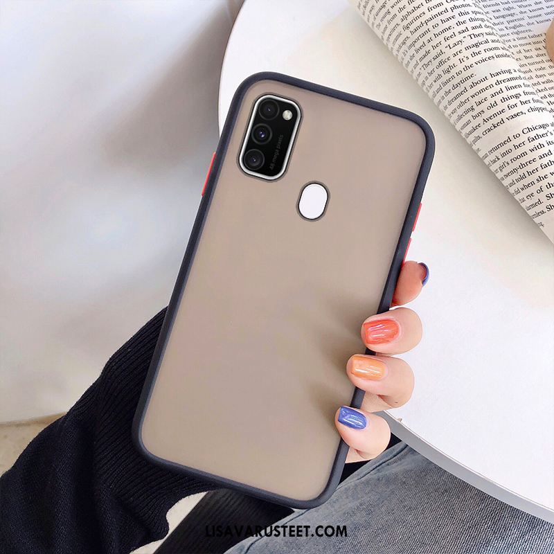 Samsung Galaxy M30s Kuoret Punainen Pesty Suede Puhelimen All Inclusive Kotelo Myynti