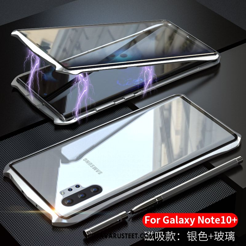 Samsung Galaxy Note 10+ Kuoret Kaksipuolinen Punainen Lasi Suojaus Kuori Osta