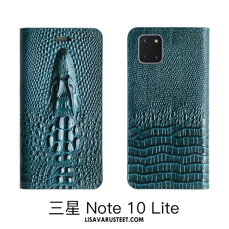 Samsung Galaxy Note 10 Lite Kuoret Kotelo All Inclusive Lehmä Tähti Aito Nahka Osta