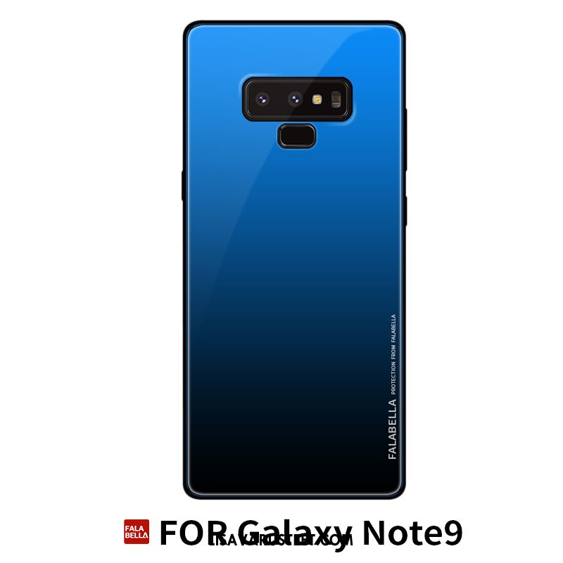 Samsung Galaxy Note 9 Kuoret Lasi Kotelo Sininen Silikoni Luova Kuori Verkossa