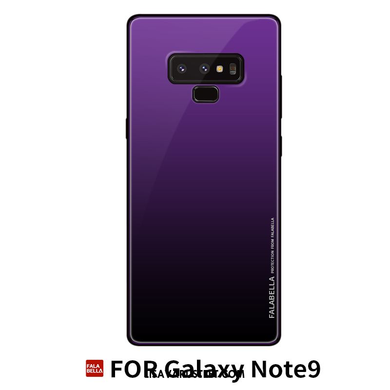 Samsung Galaxy Note 9 Kuoret Lasi Kotelo Sininen Silikoni Luova Kuori Verkossa