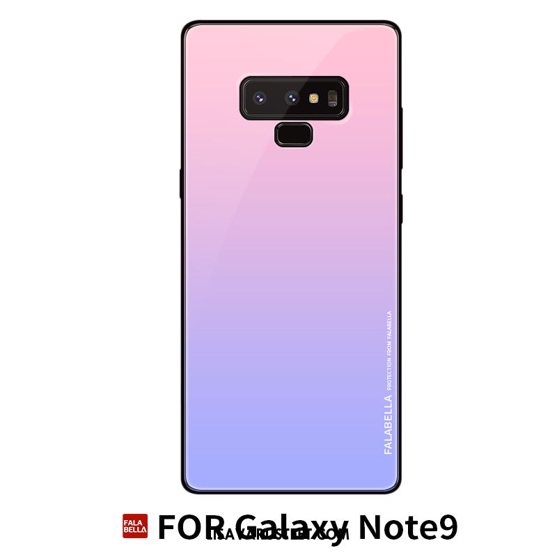 Samsung Galaxy Note 9 Kuoret Lasi Kotelo Sininen Silikoni Luova Kuori Verkossa