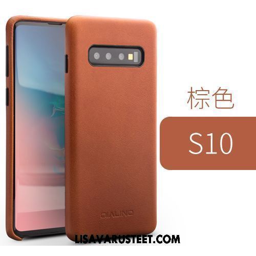 Samsung Galaxy S10 Kuoret Aito Nahka Kuori Tila Kevyt Yksinkertainen Halvat