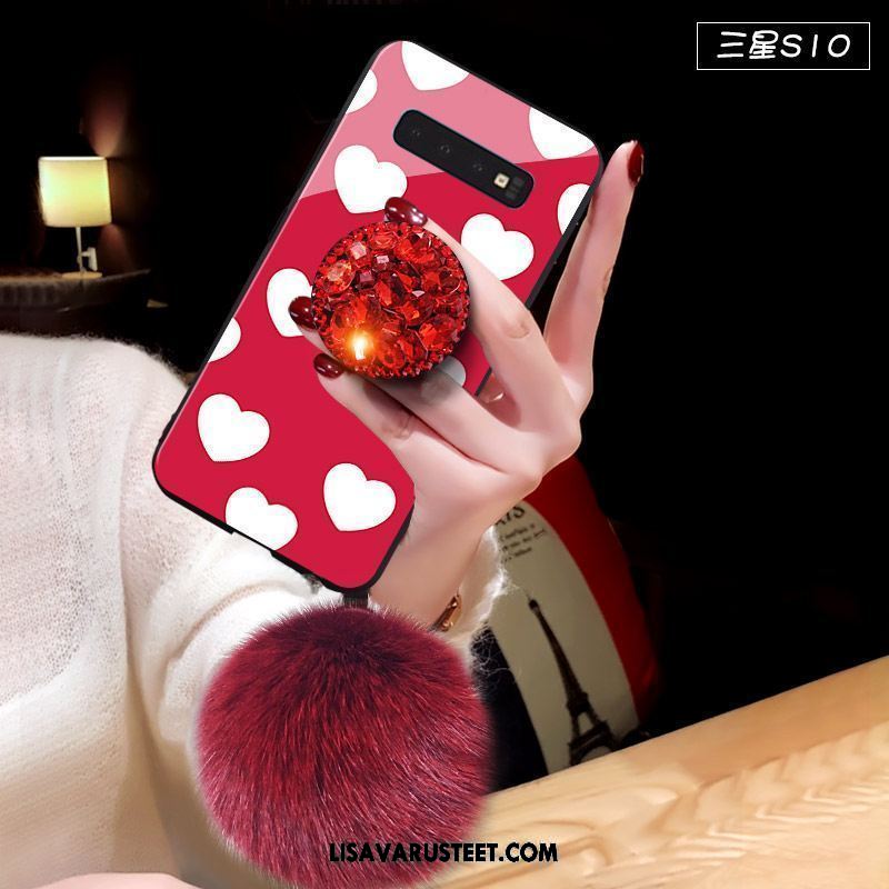 Samsung Galaxy S10 Kuoret Lasi Rakkaus Persoonallisuus Kotelo Punainen Kuori Halpa