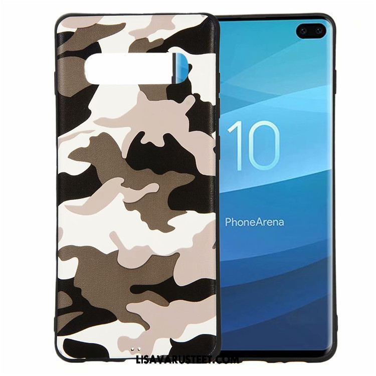 Samsung Galaxy S10 Kuoret Murtumaton Suojaus Valkoinen Pehmeä Neste Pu Tarjous