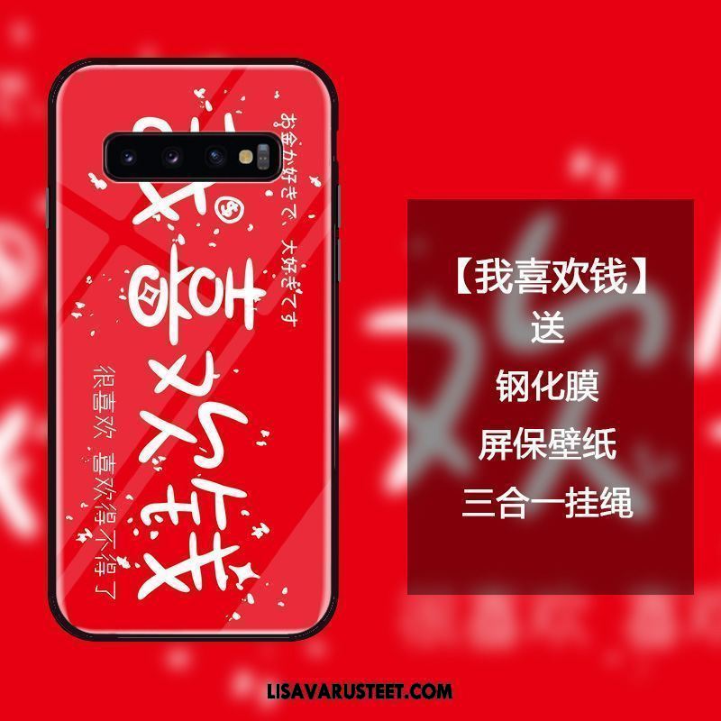 Samsung Galaxy S10 Kuoret Net Red Lasi Luova Kotelo Murtumaton Halvat