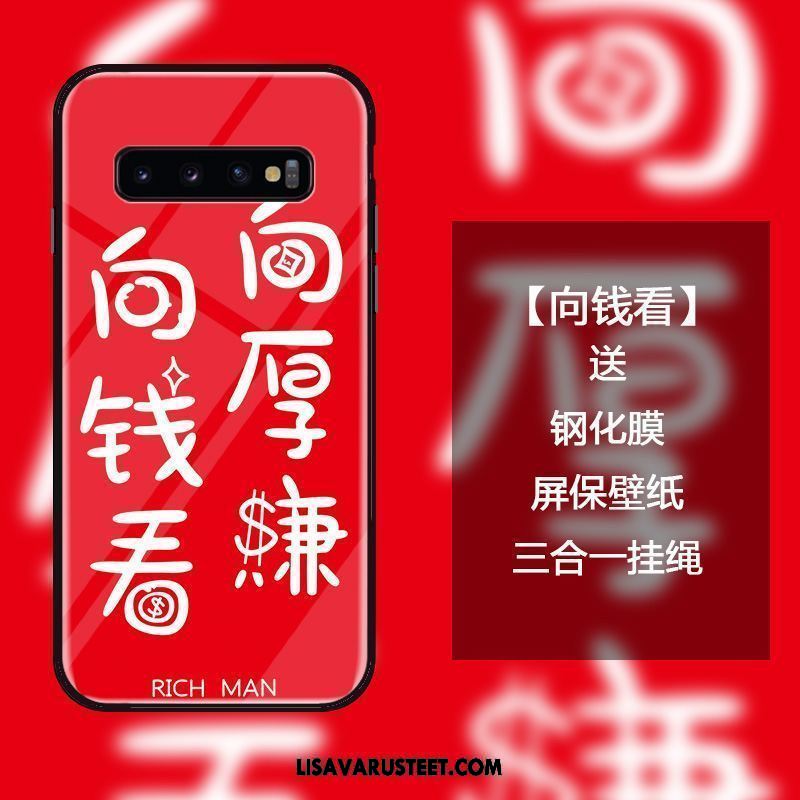 Samsung Galaxy S10 Kuoret Net Red Lasi Luova Kotelo Murtumaton Halvat