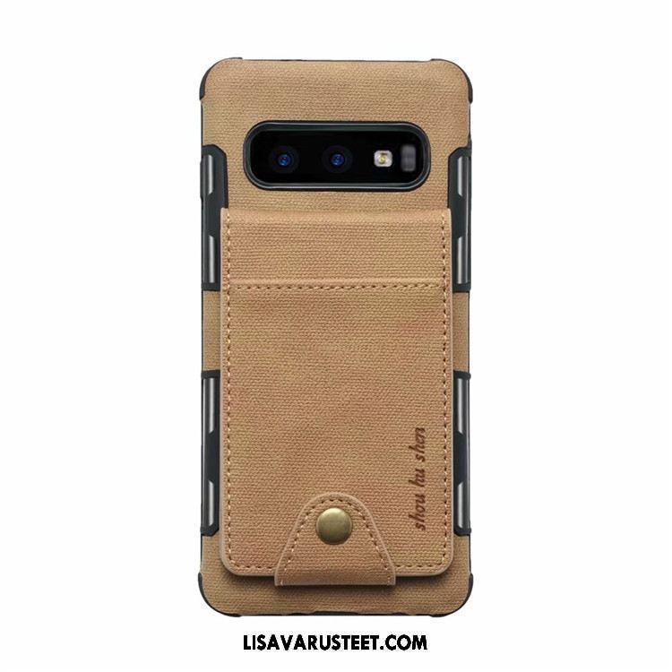 Samsung Galaxy S10e Kuoret Luova Kuori Punainen Nahkakotelo Tähti Myynti