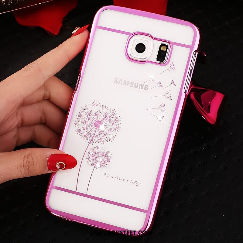 Samsung Galaxy S6 Edge Kuoret Kova Violetti Tähti Strassi Kotelo Kuori Myynti